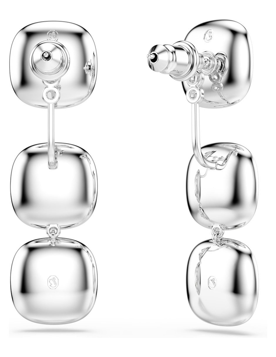 Aretes largos de Cuadro Una con acabado brillante 5