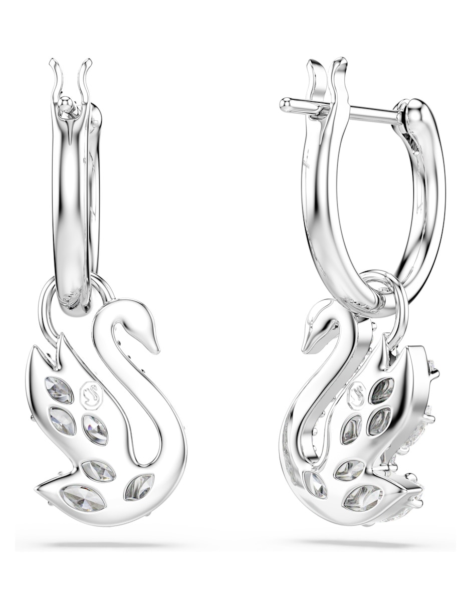 Aretes cortos de Cisne Swan con acabado brillante 5