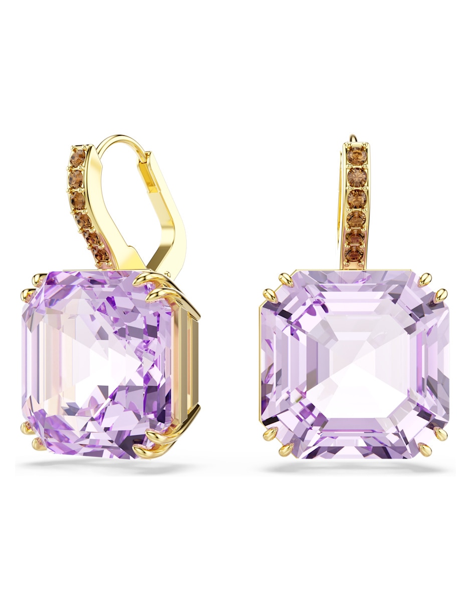 Aretes cortos Octagonal Millenia Spin con acabado brillante swarovski Aretes cortos Octagonal Millenia Spin con acabado brillante swarovski