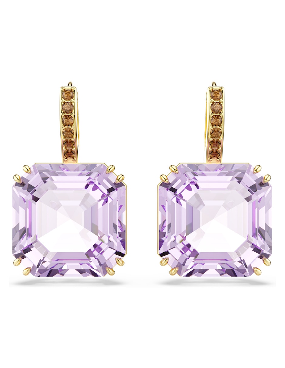 Aretes cortos Octagonal Millenia Spin con acabado brillante swarovski