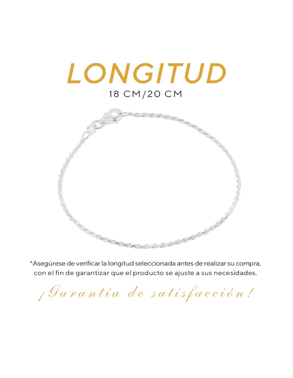 Pulsera de plata Plata Lisa 2