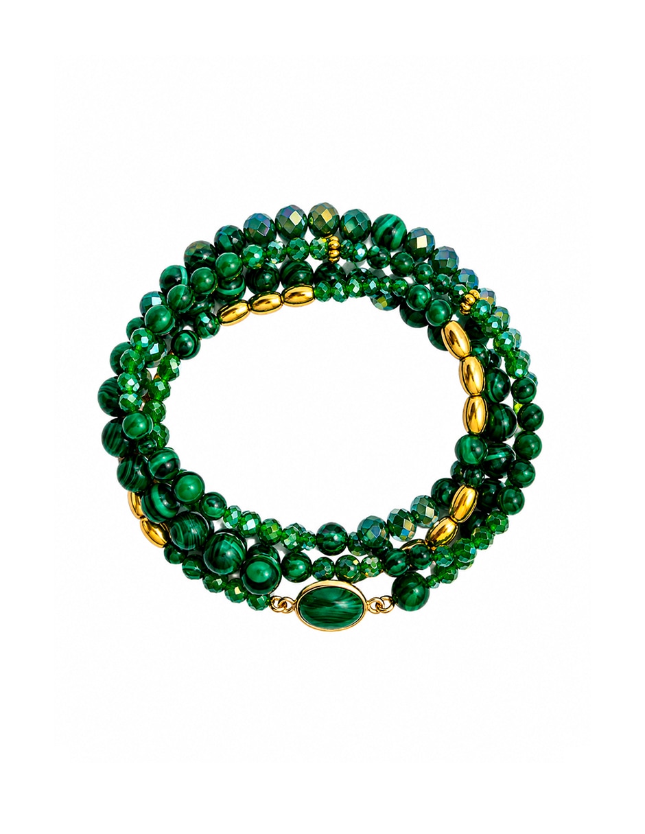 Set de pulsera prisma de mezcla de materiales sin kilataje 1