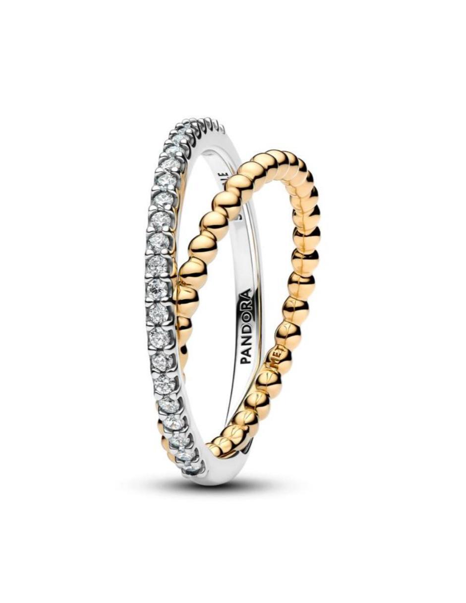 Anillo pandora signature p 925 de plata zirconia cúbica acabado baño de oro Anillo pandora signature p 925 de plata zirconia cúbica acabado baño de oro
