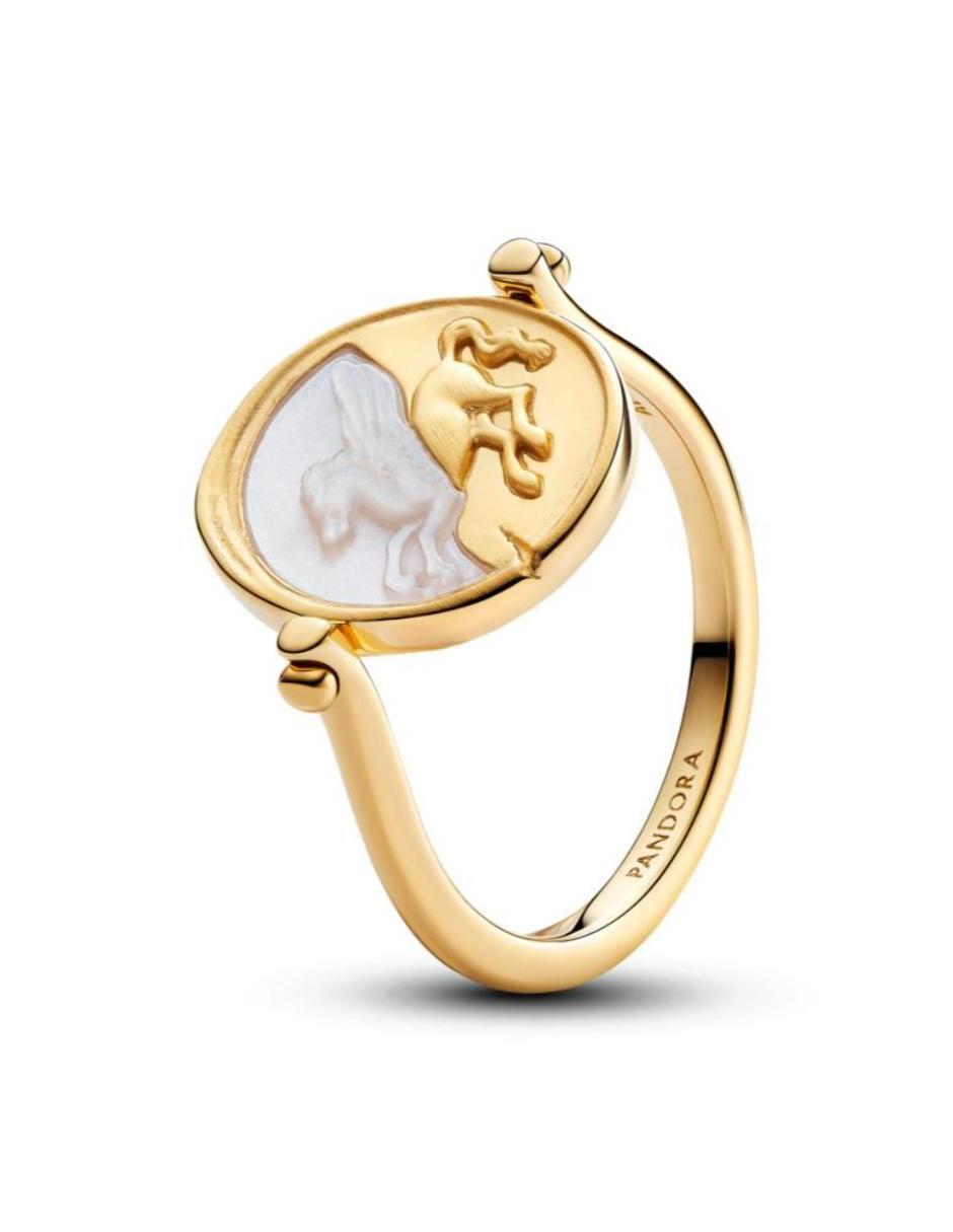 Anillo P 925 de plata perla baño de oro Anillo P 925 de plata perla baño de oro