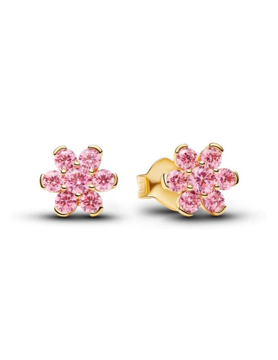 Corto de (si aplica) Flor No aplica Timeless de Plata P 925 con acabado Baño de oro Zirconia cúbica
