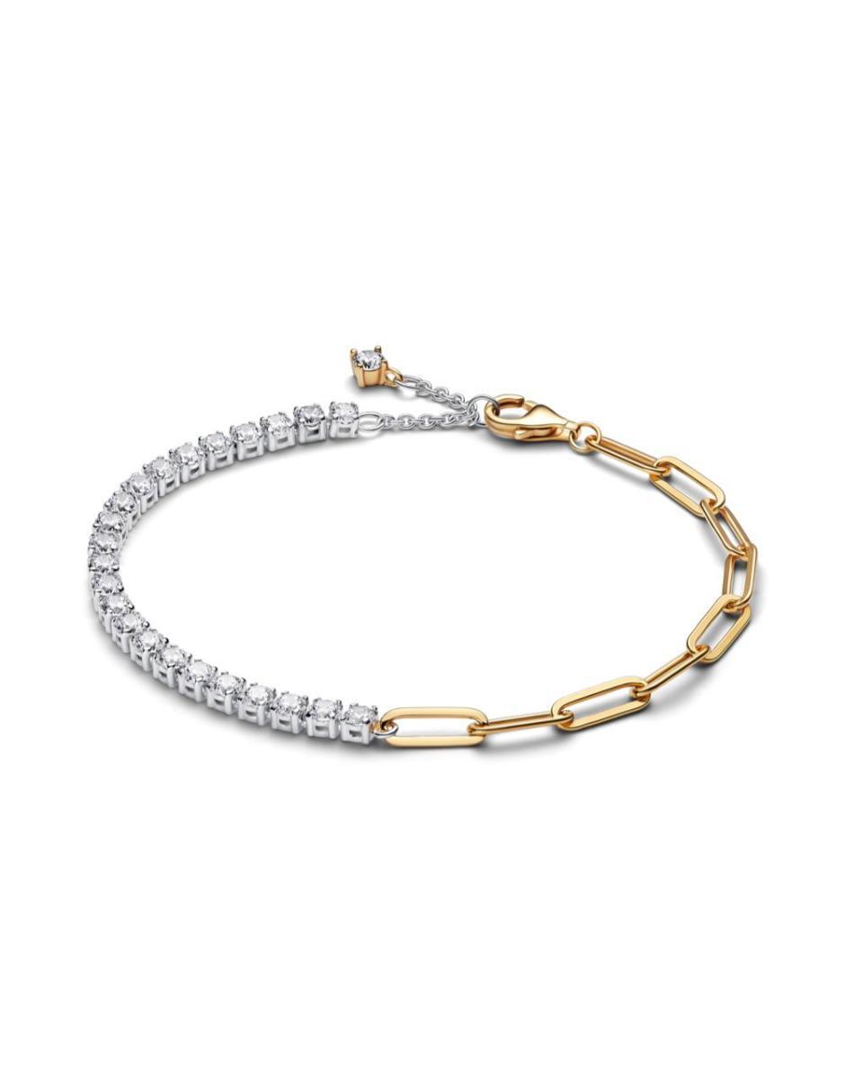 Brazalete de plata con zirconia cúbica p 925 pandora signature