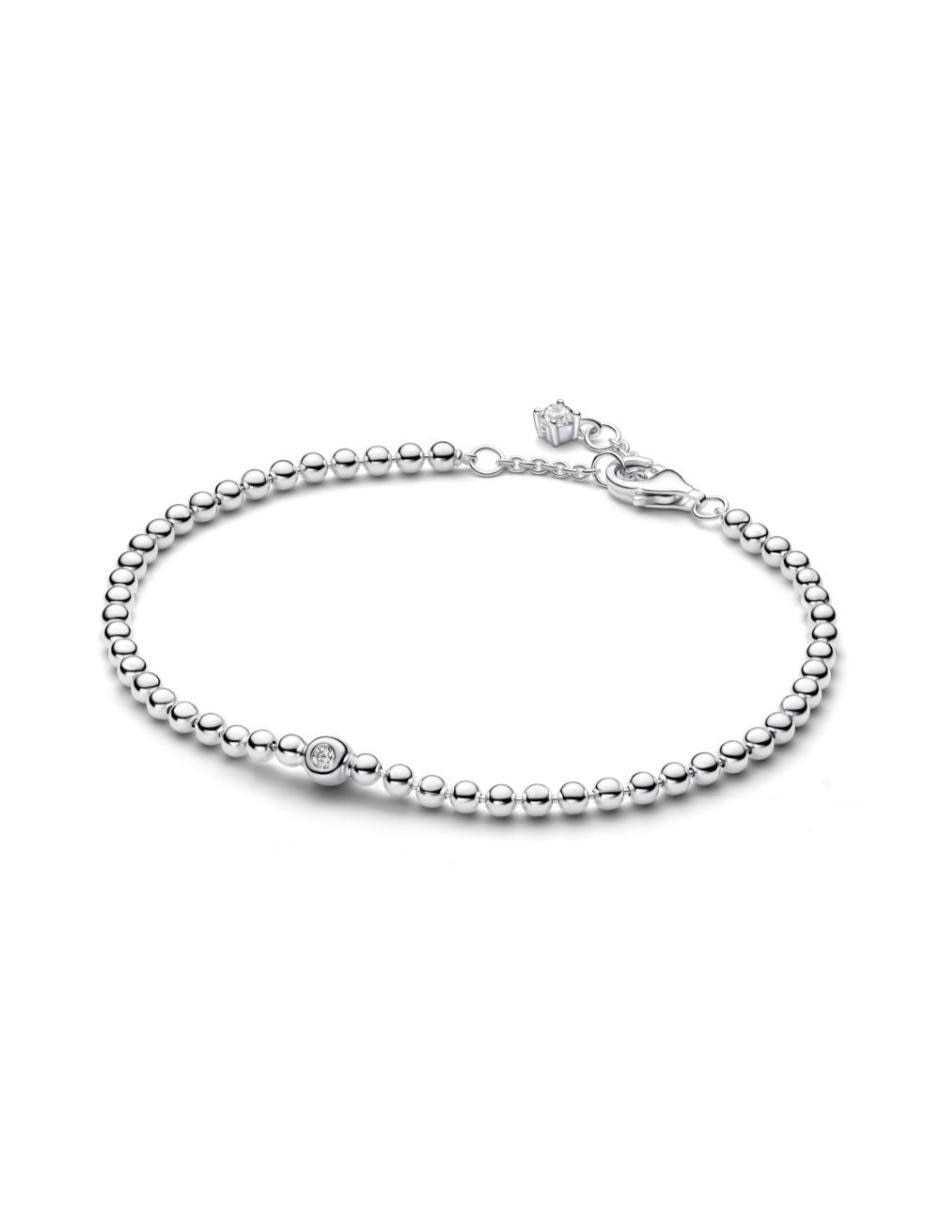 Brazalete de plata con zirconia cúbica p 925 pandora signature