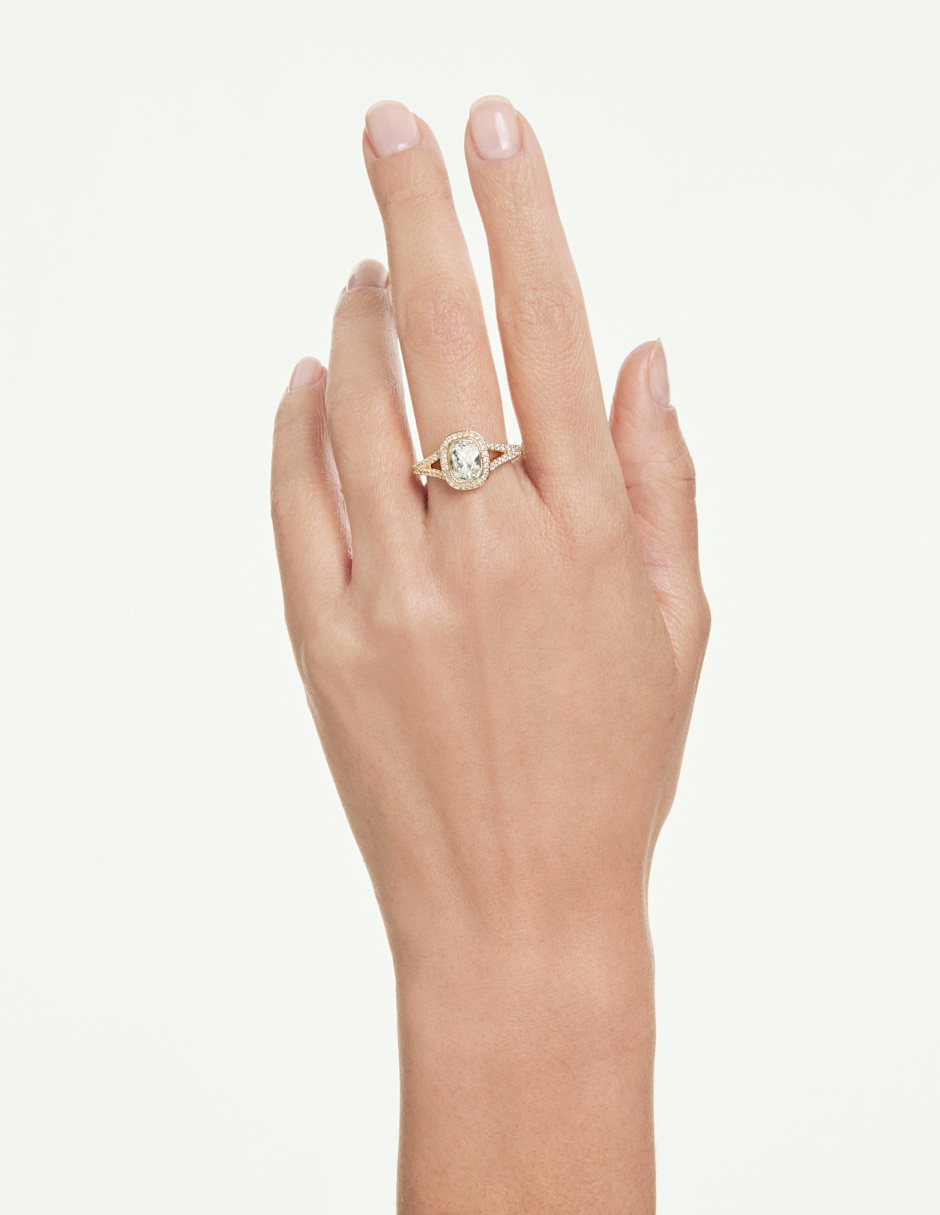 Anillo cuadrado swarovski brillante 2