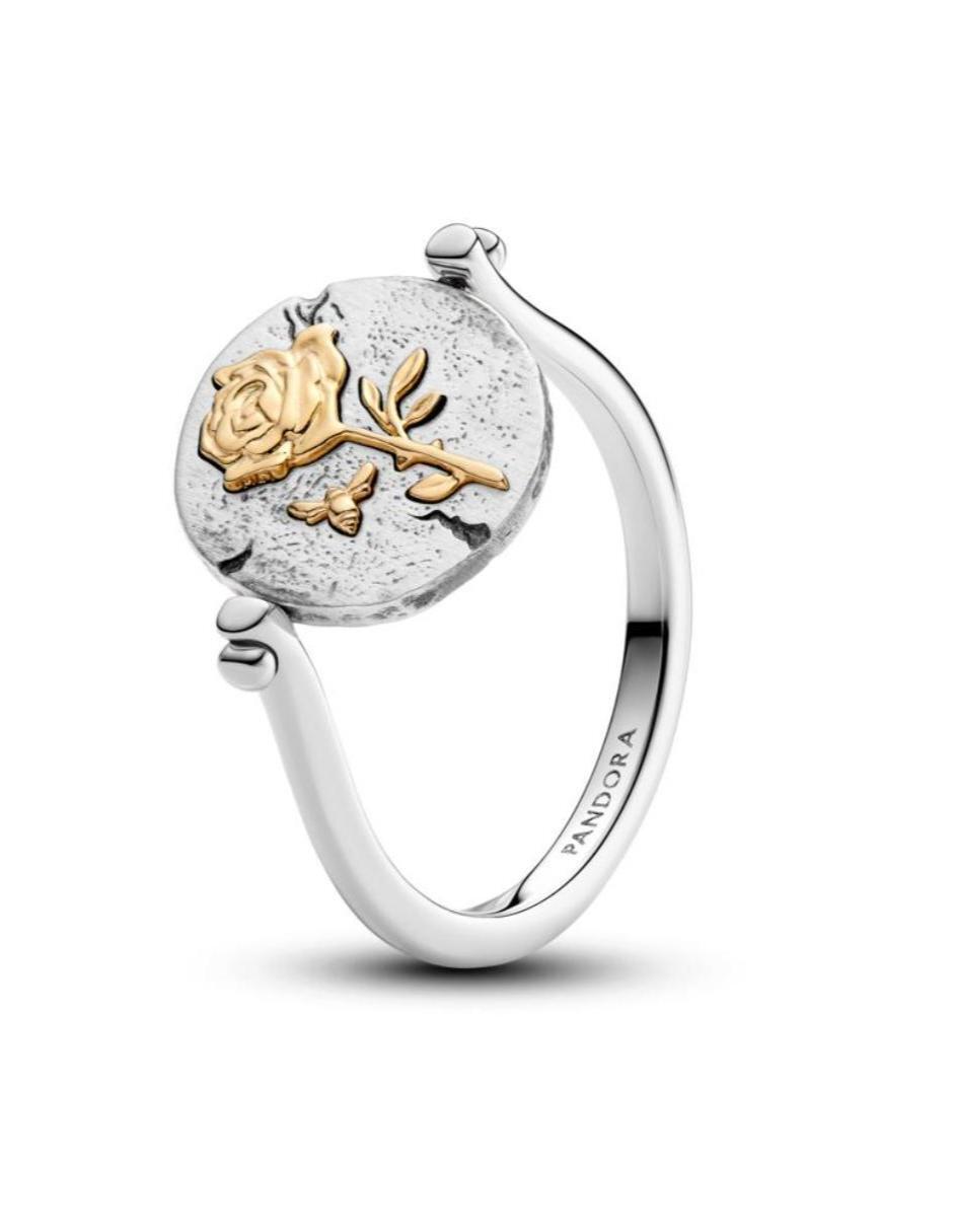 Anillo p 925 de plata acabado baño de oro Anillo p 925 de plata acabado baño de oro