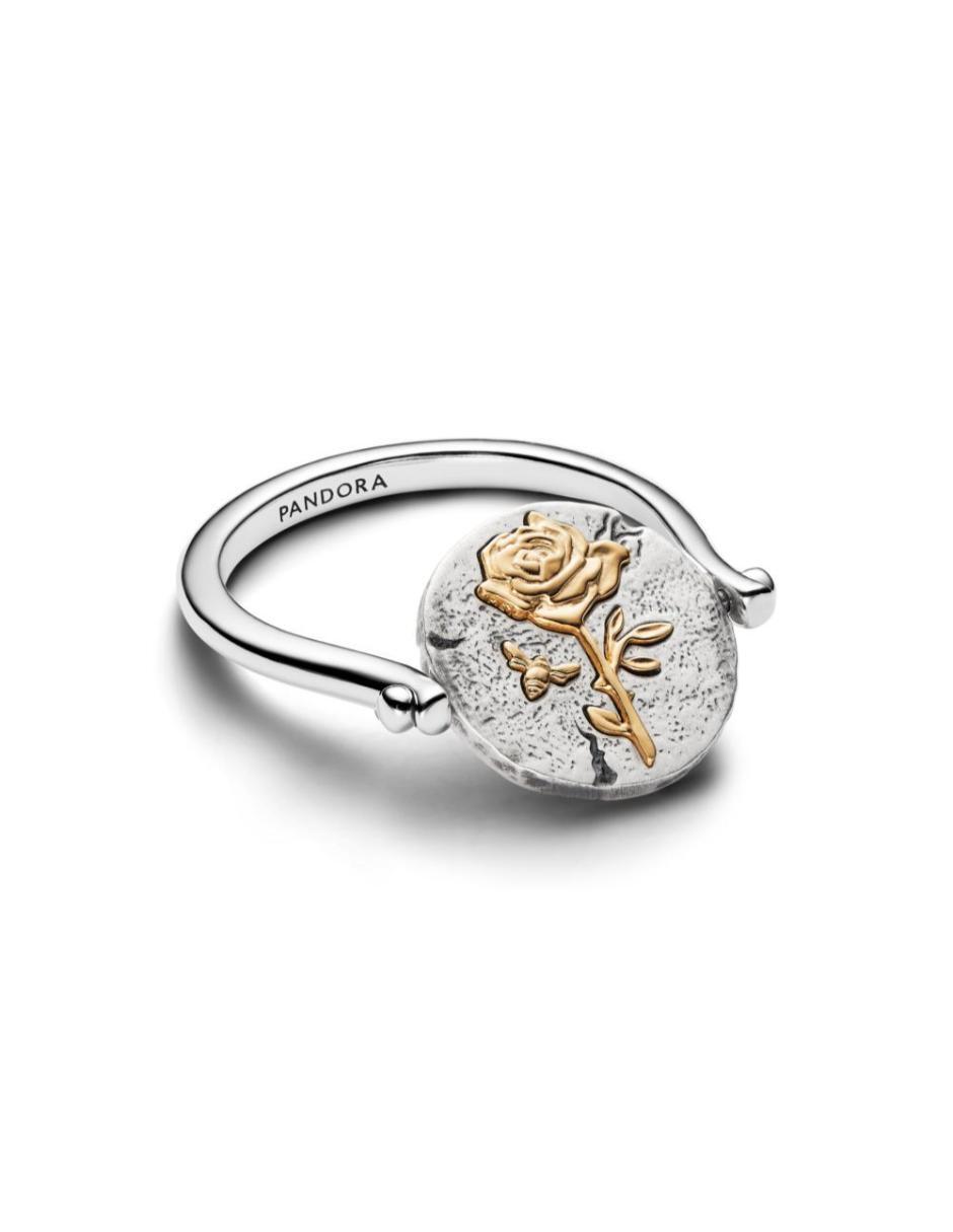 Anillo p 925 de plata acabado baño de oro 2