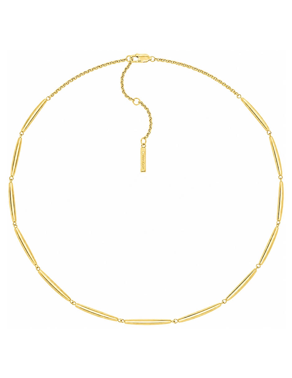COLLAR No aplica de (si aplica) Circular Elongated Drop LE de Acero inoxidable Sin kilataje 3