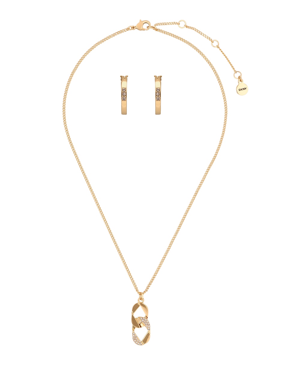 Aretes y collar boxed cristal