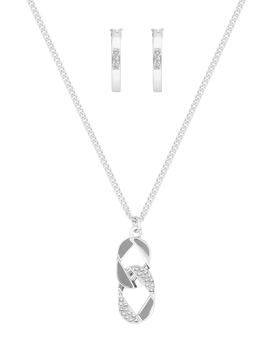 Aretes y collar boxed cristal 3