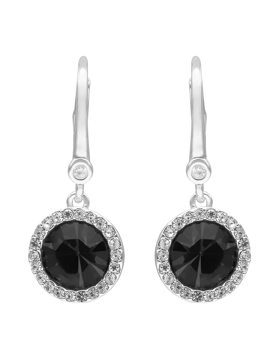 Aretes circulares Bardot con acabado pavé cristal