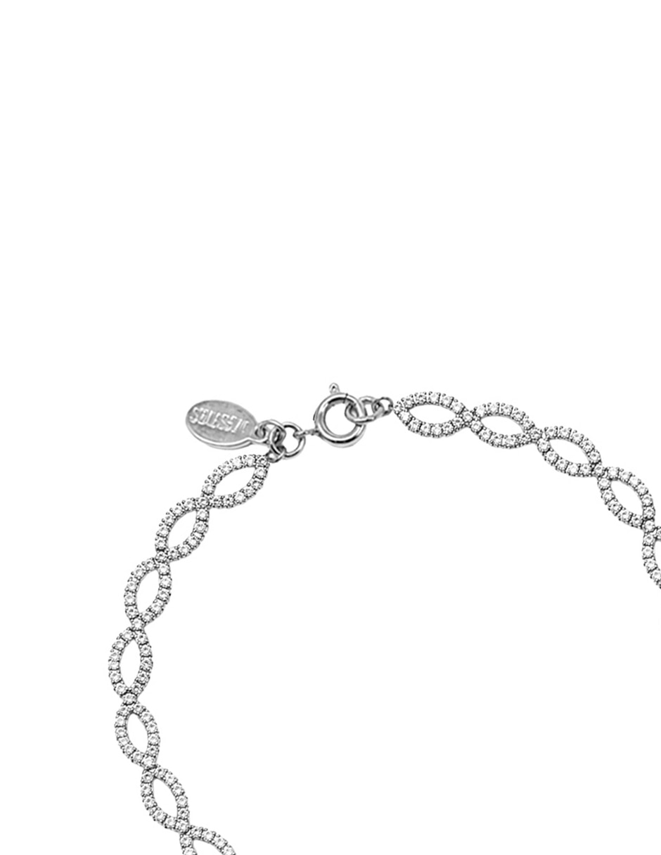 Pulsera de metal con zirconia cúbica filigrana cup Pulsera de metal con zirconia cúbica filigrana cup