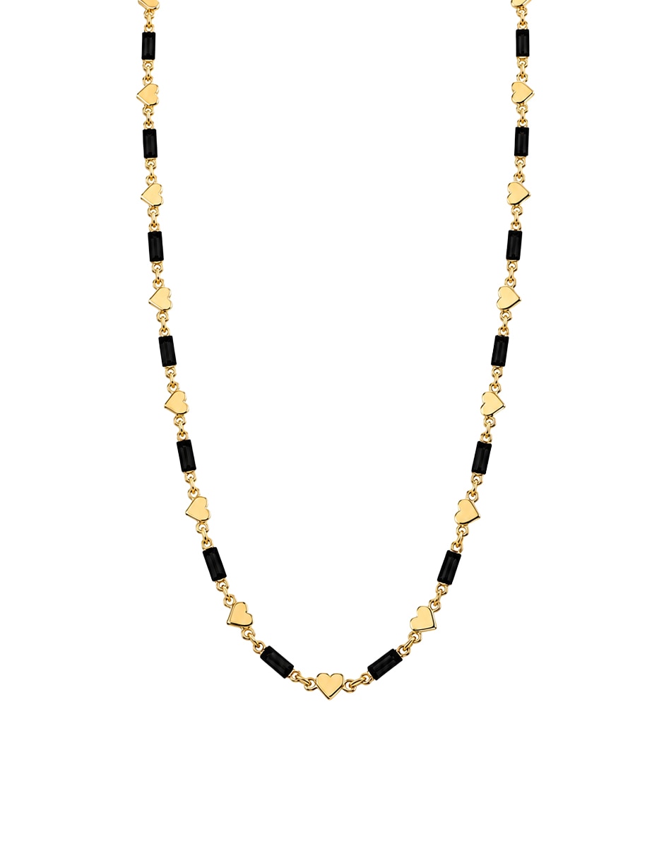 Collar baguette amatista de metal 1