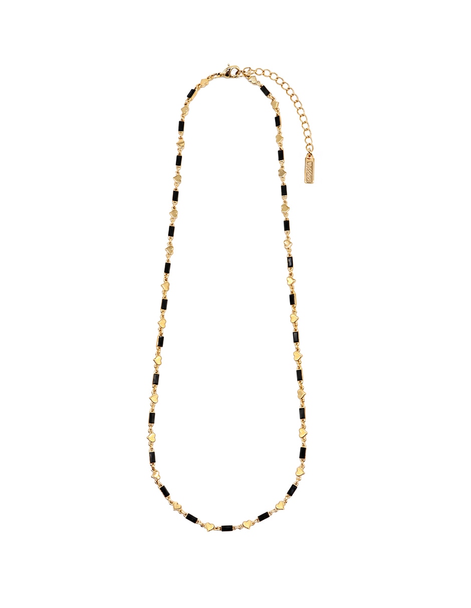 Collar baguette amatista de metal 2