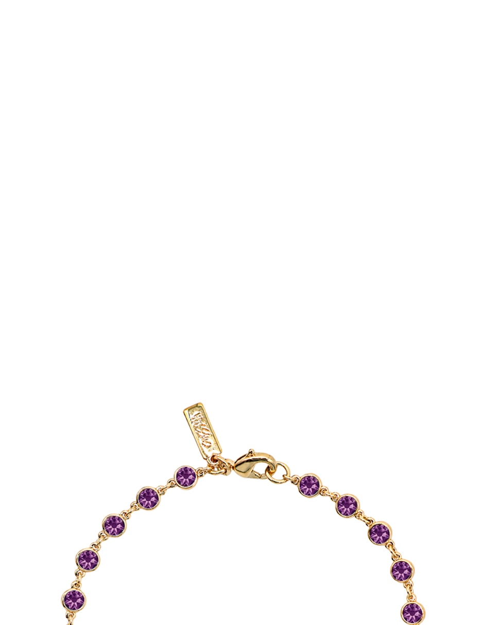 Pulsera de metal con cristal