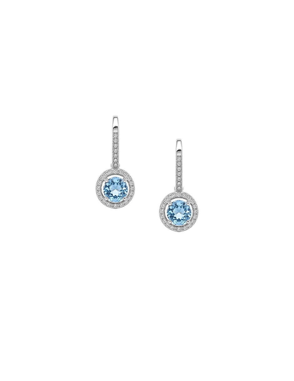 Aretes cortos redondos glowing de plata p 925 con acabado pavé circonita 1