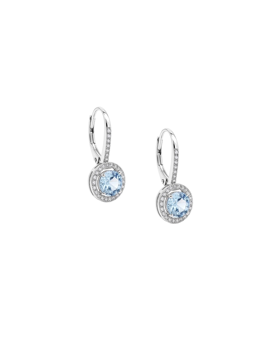 Aretes cortos redondos glowing de plata p 925 con acabado pavé circonita 2