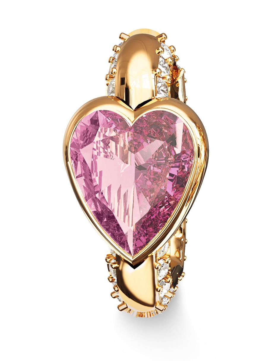 Broqueles de corazón crystal love con acabado brillante zirconia cúbica 3