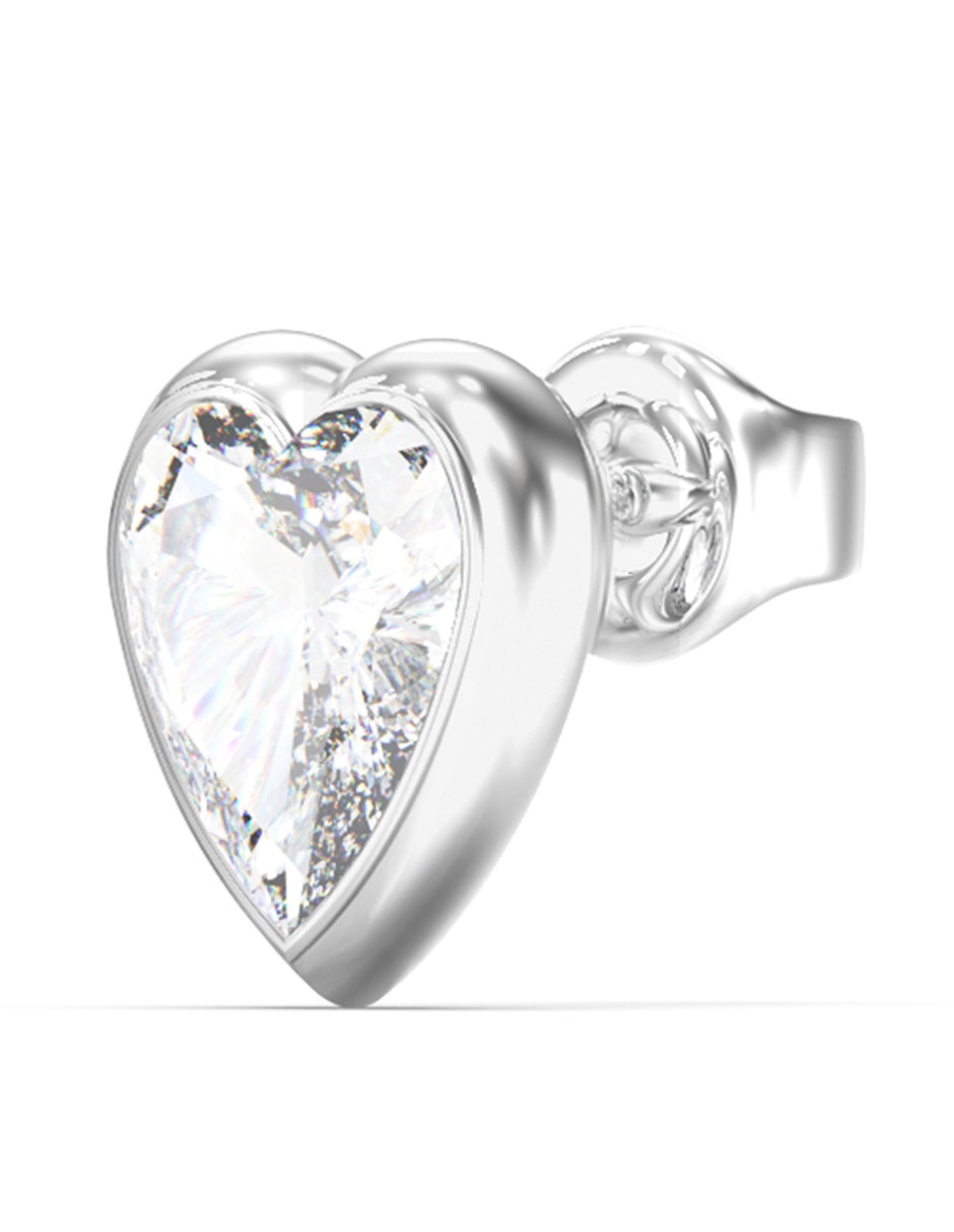 Broqueles de corazón crystal love con acabado brillante zirconia cúbica 2