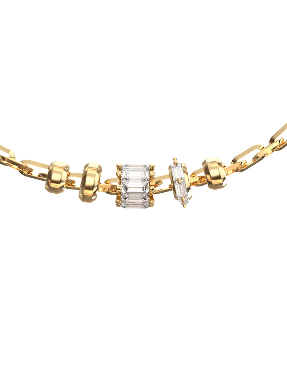 Brazalete con zirconia cúbica les baguettes