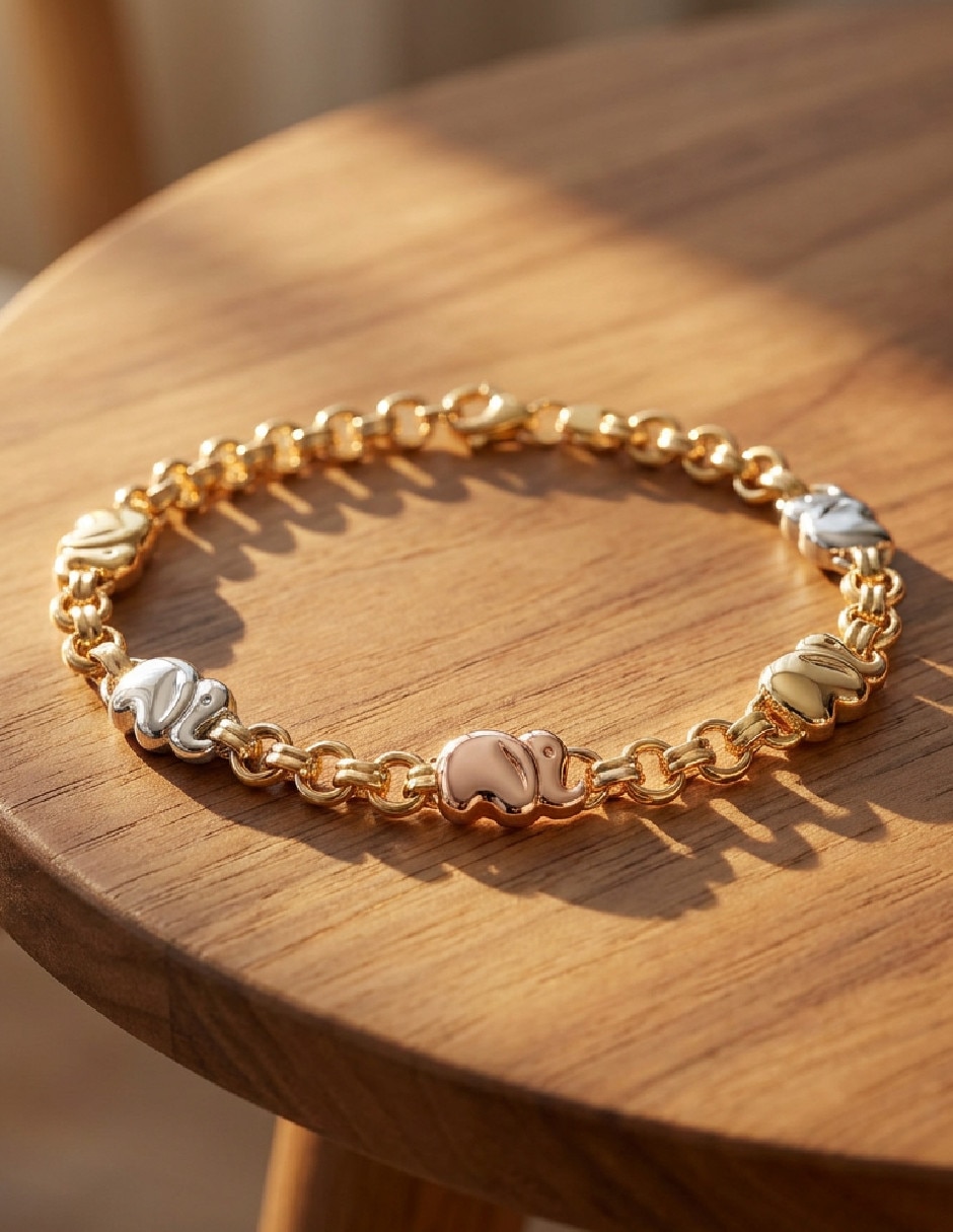 Brazalete Genéria de oro laminado 18 K 2