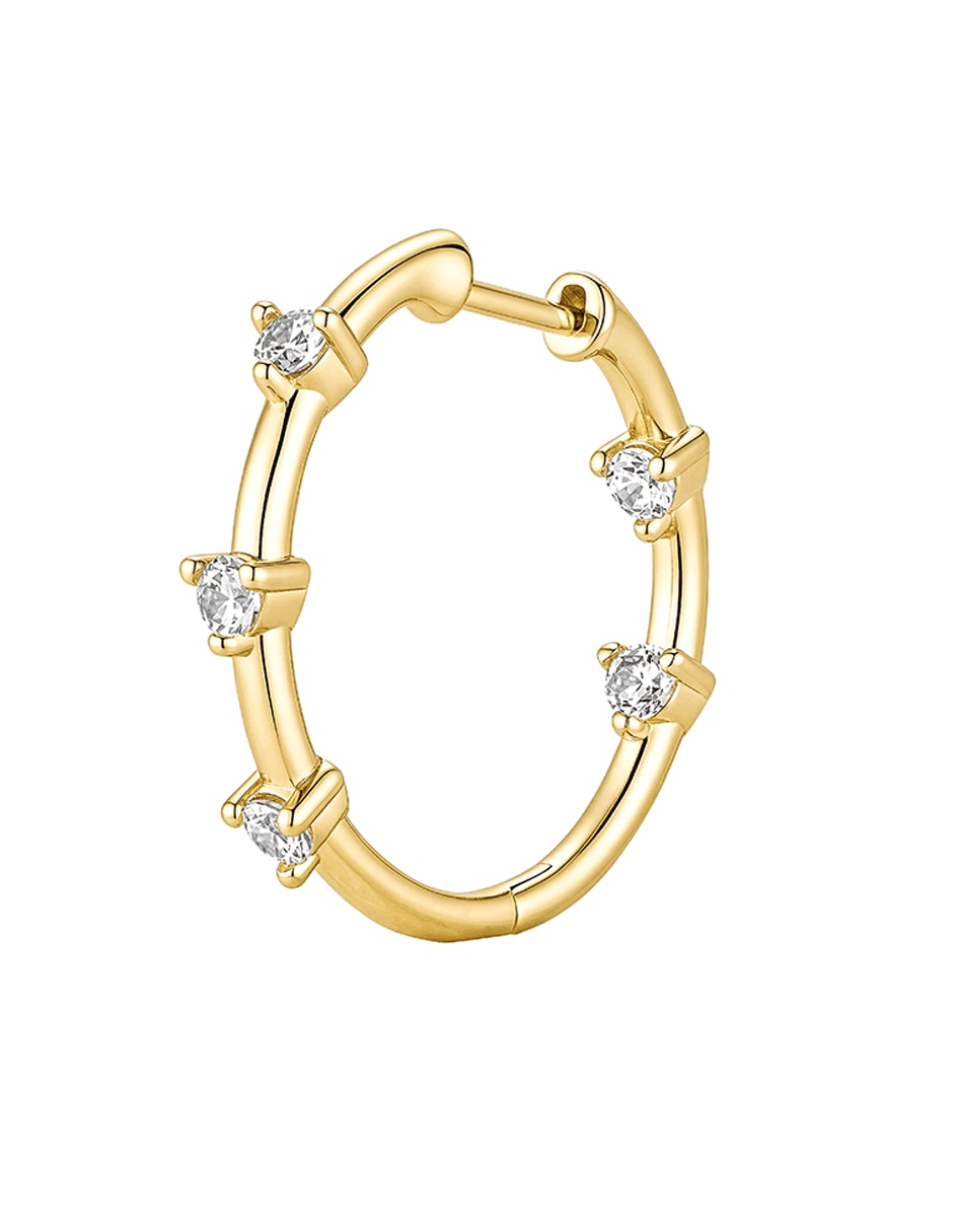 Arracadas golden circonias 14 k con acabado baño de oro zirconia 2