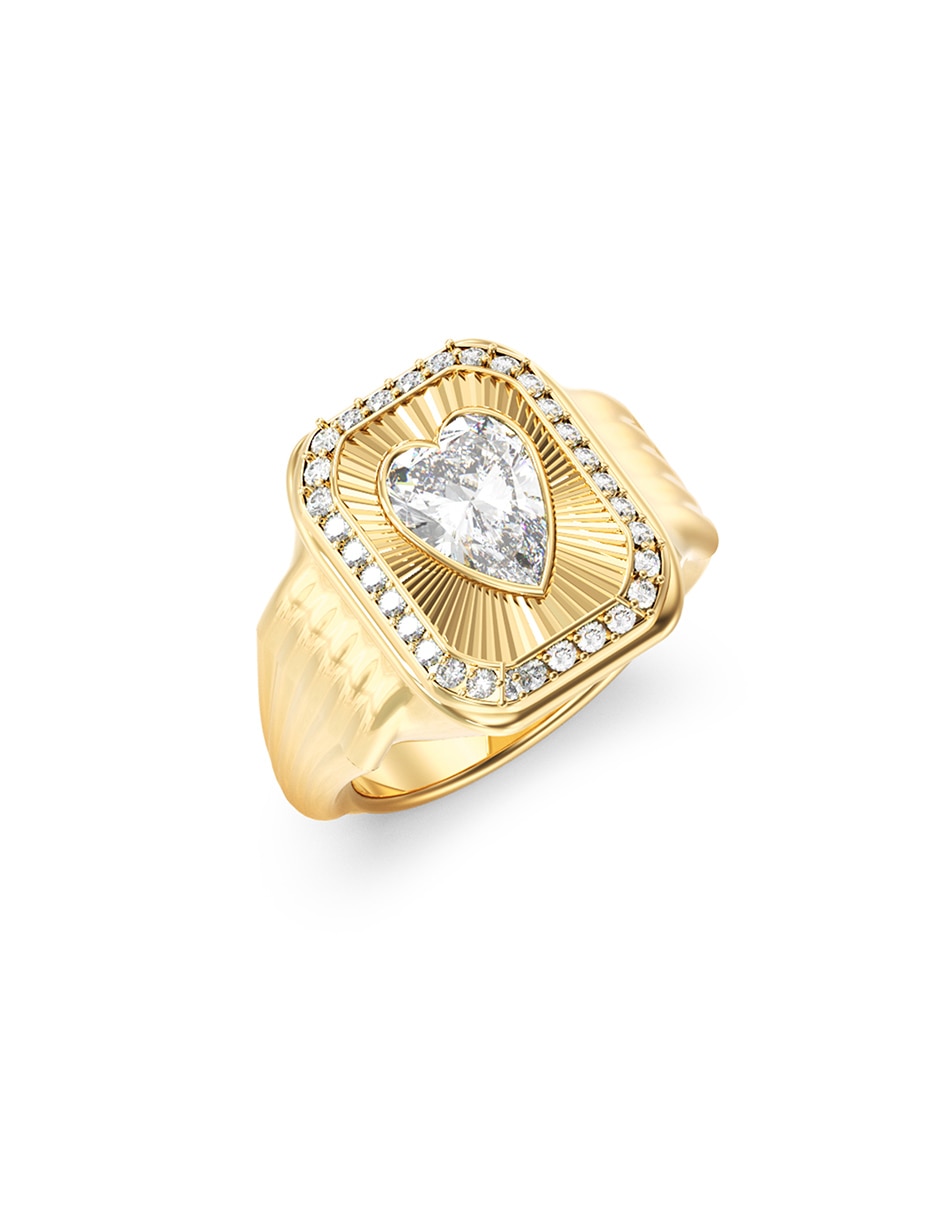 Anillo de corazón crystal love circonita brillante 1