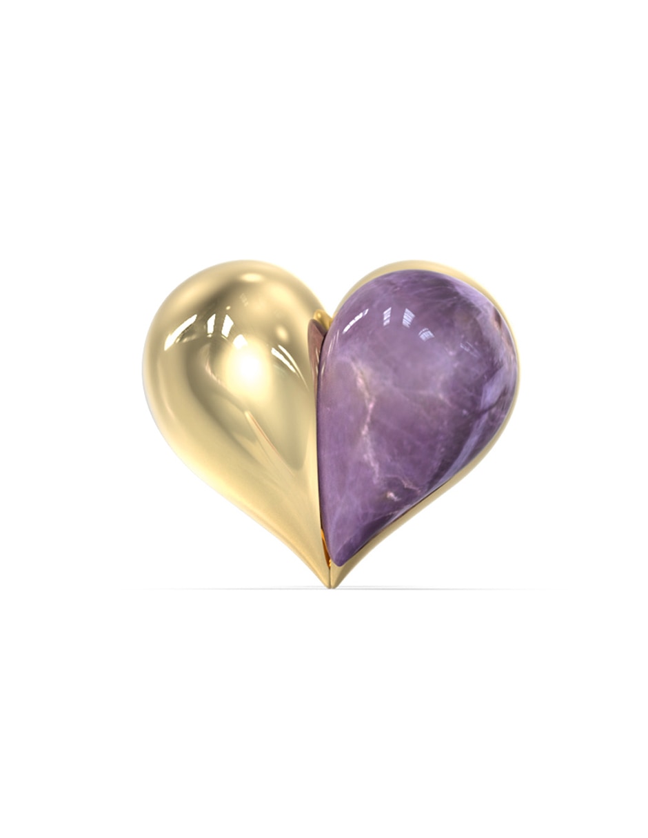 Broqueles de corazón true colors acabado brillante 2