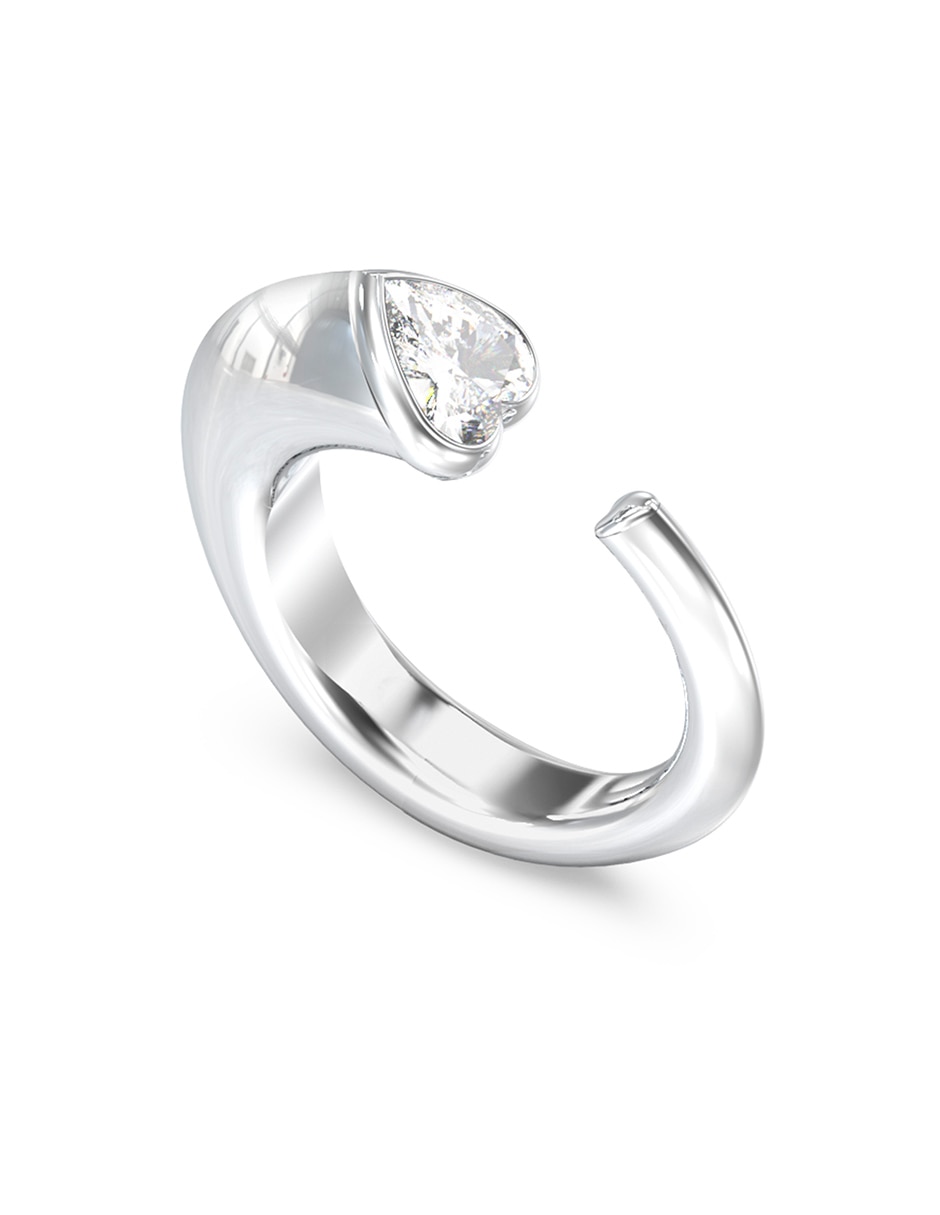 Anillo de corazón crystal love circonita brillante 1