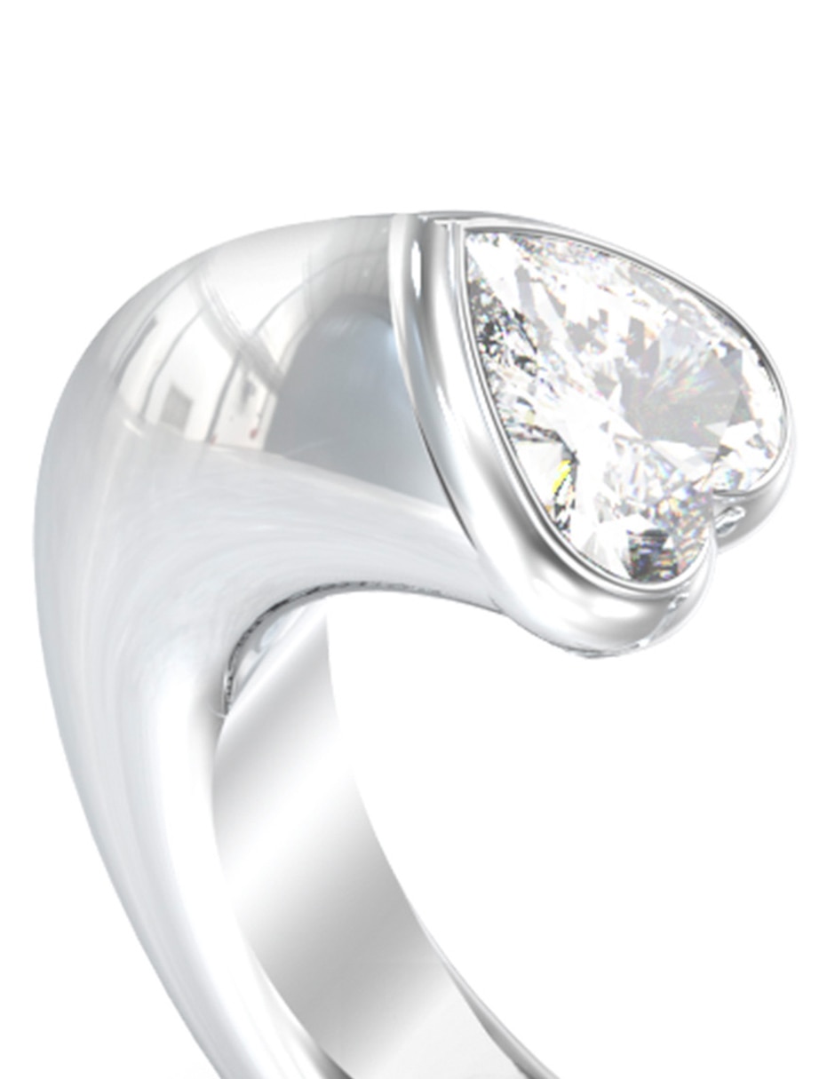 Anillo de corazón crystal love circonita brillante 2
