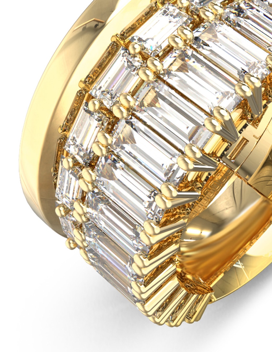 Anillo les baguettes circonita brillante