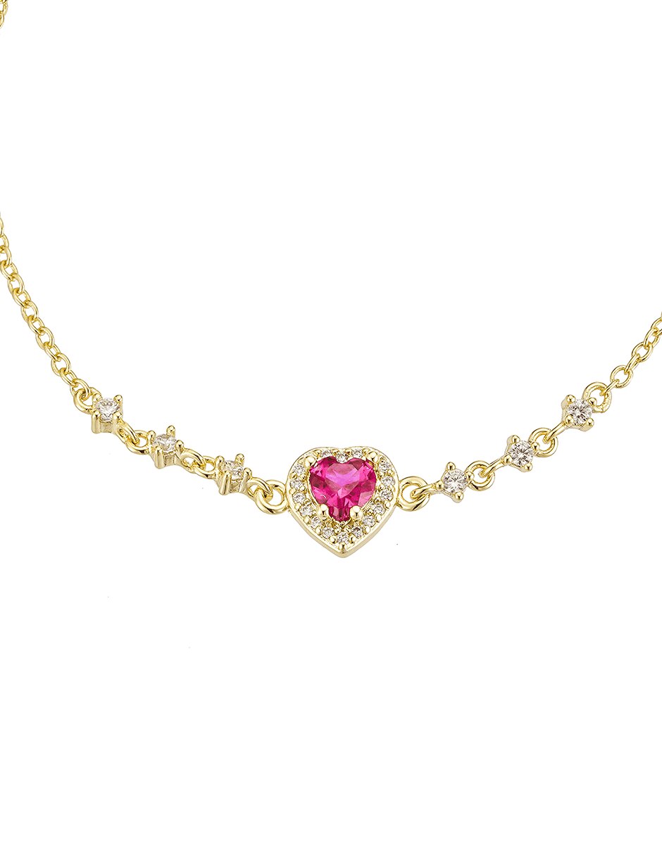 Pulsera baño de oro 14 K zirconia 4