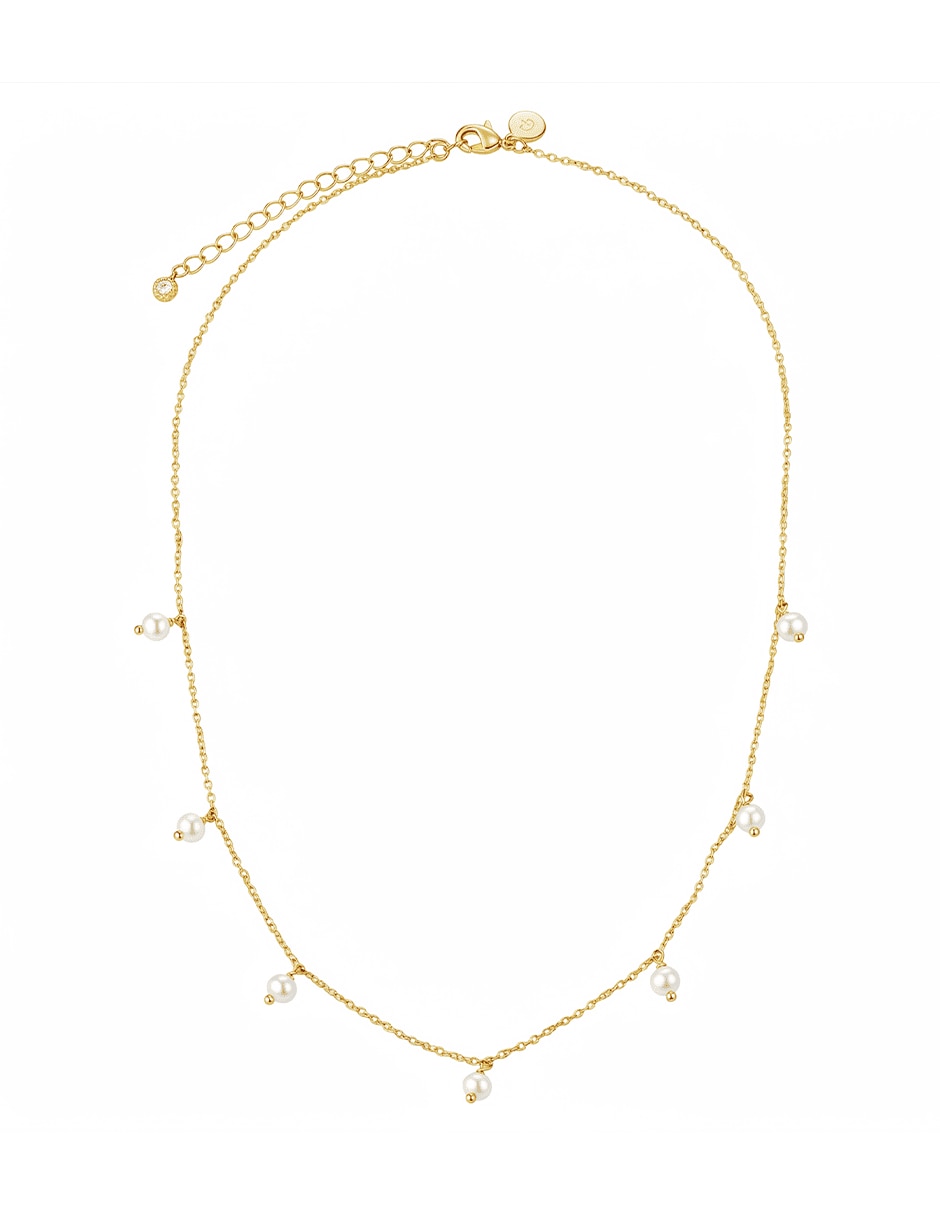 Collar de gota perlas 14 k