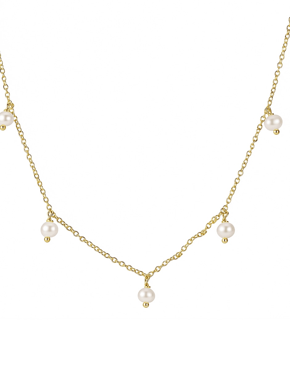 Collar de gota perlas 14 k 4
