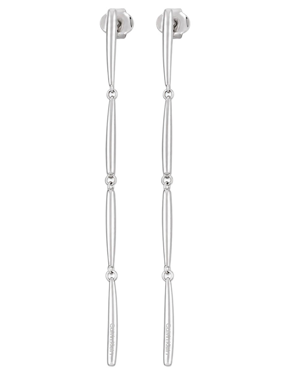 Aretes largos Elongated Drop Le con acabado brillante