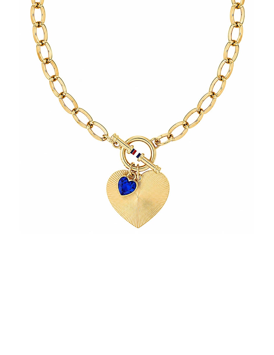 Collar con dije de eslabones Heart Charms Collar con dije de eslabones Heart Charms
