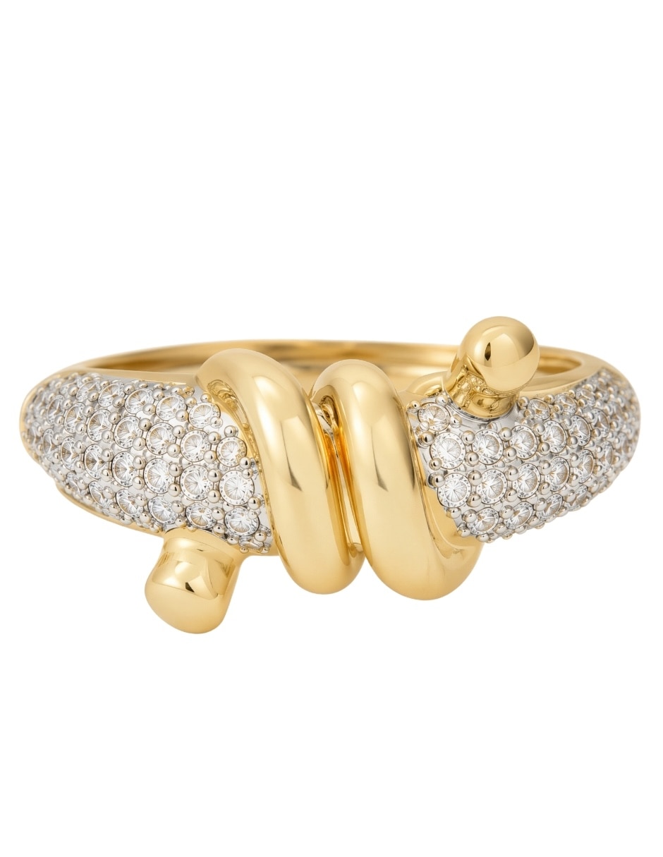 Anillo Nexo zirconia baño de oro Anillo Nexo zirconia baño de oro