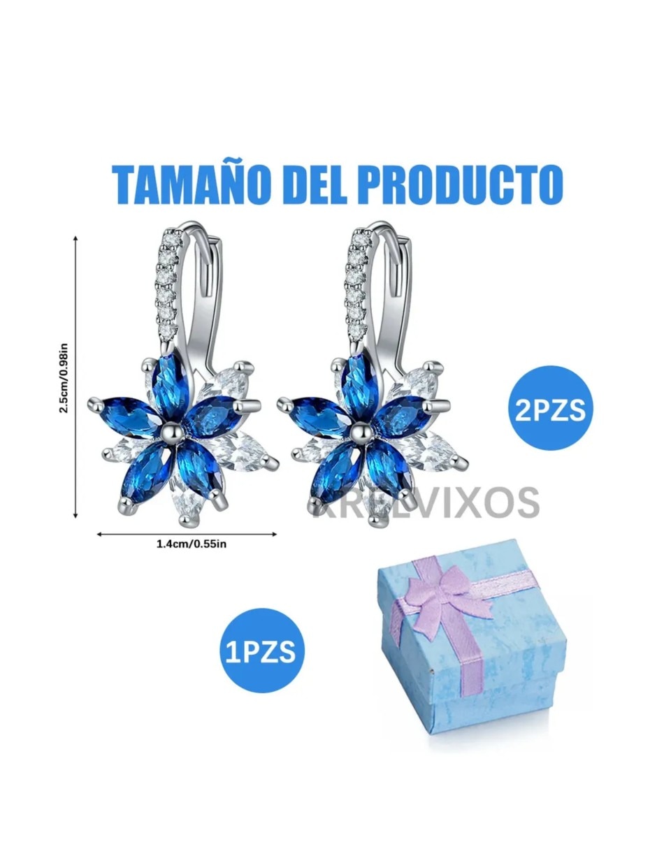 Arracadas de flor Daisy de plata con acabado plateado 2