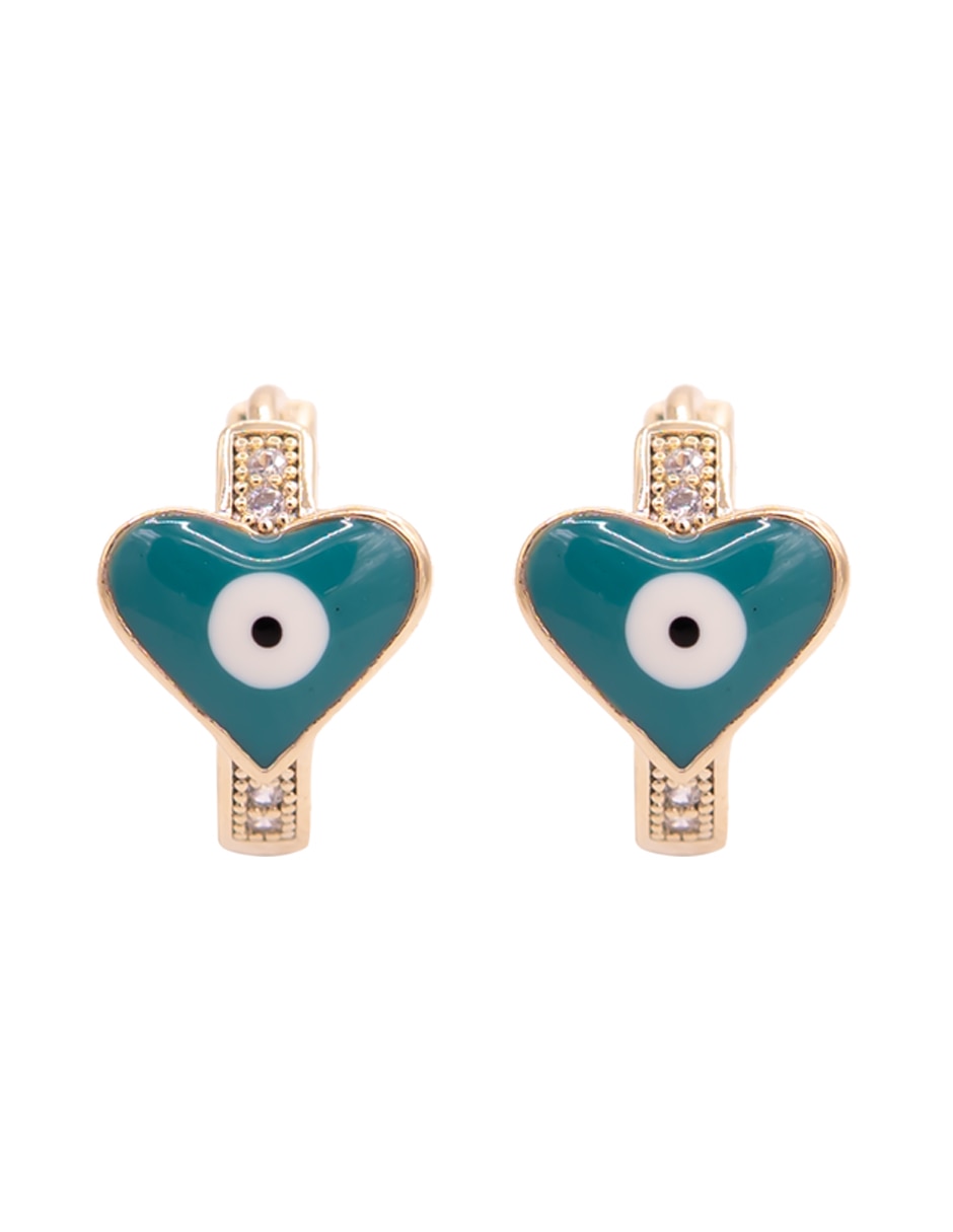 Set de aretes con acabado chapa de oro