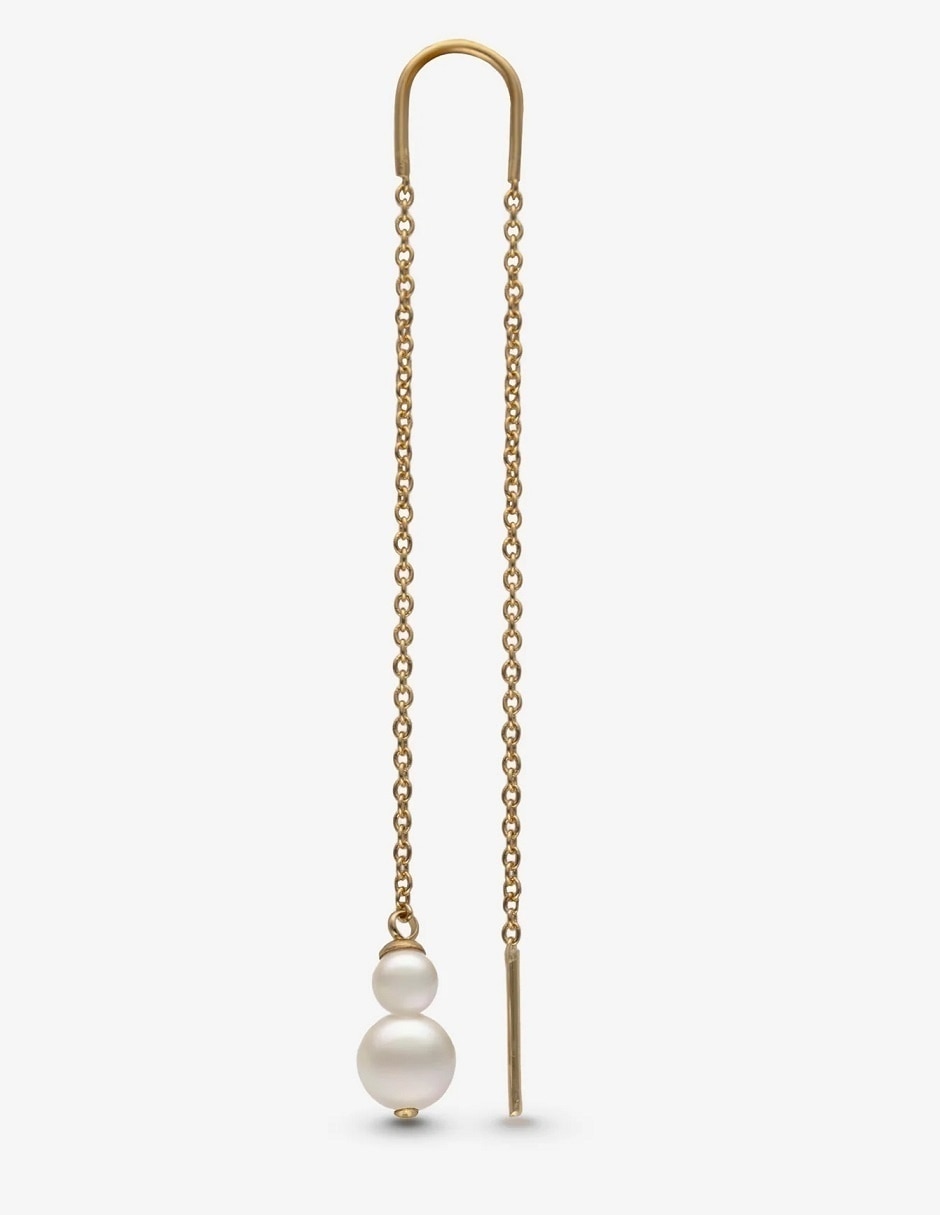 Aretes largos largos de españa duet de perla p 925 con acabado mate perla 2