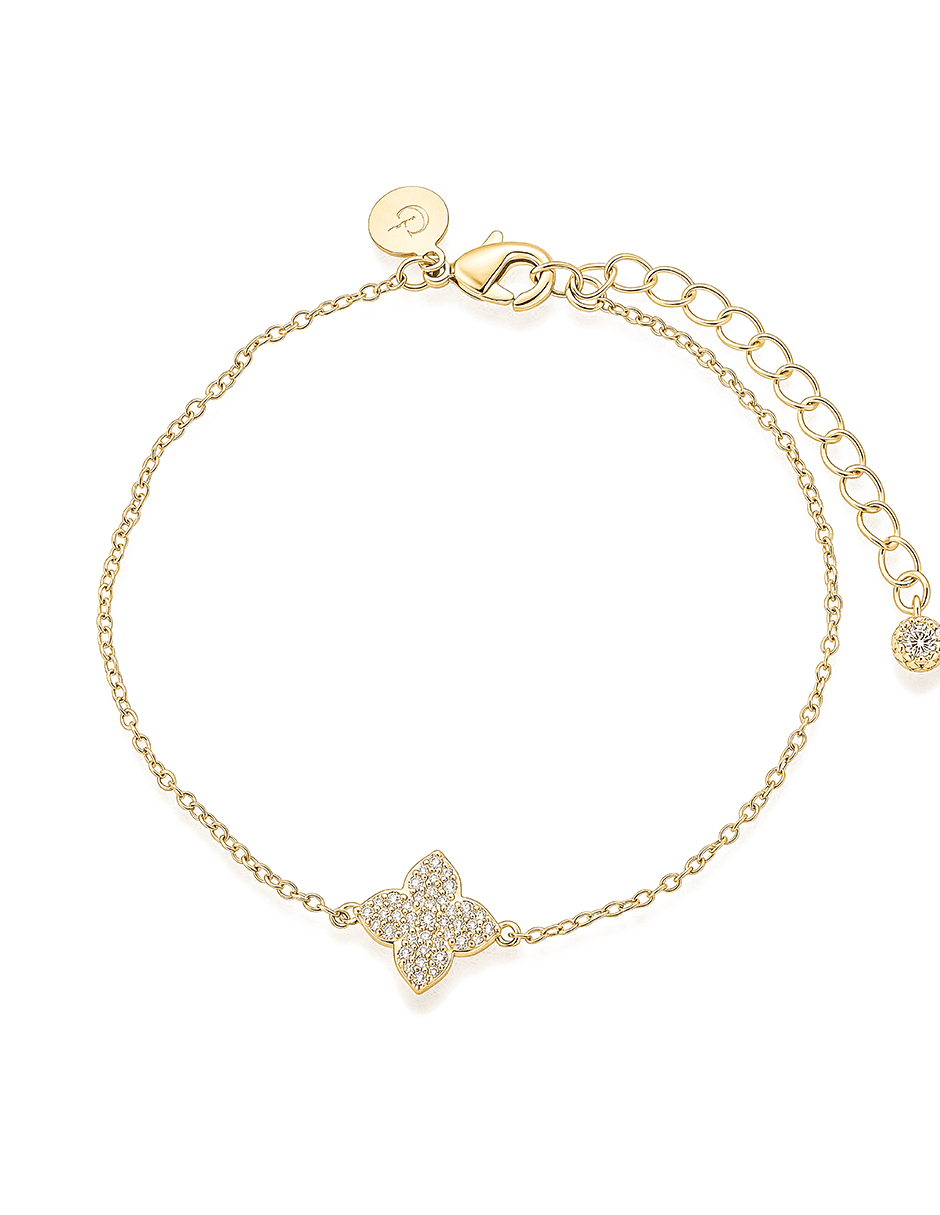 Pulsera con zirconia 14 k golden circonias Pulsera con zirconia 14 k golden circonias