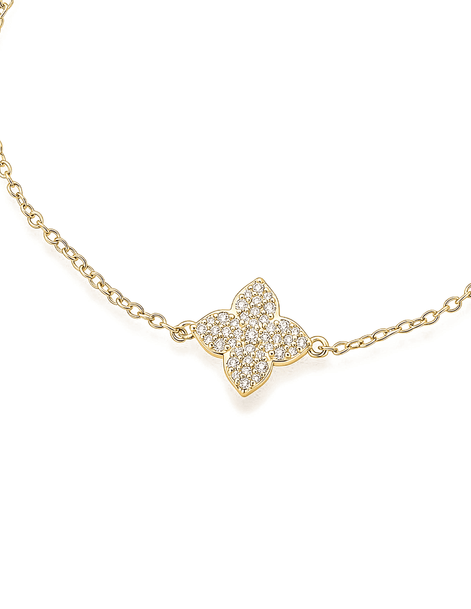 Pulsera con zirconia 14 k golden circonias 2