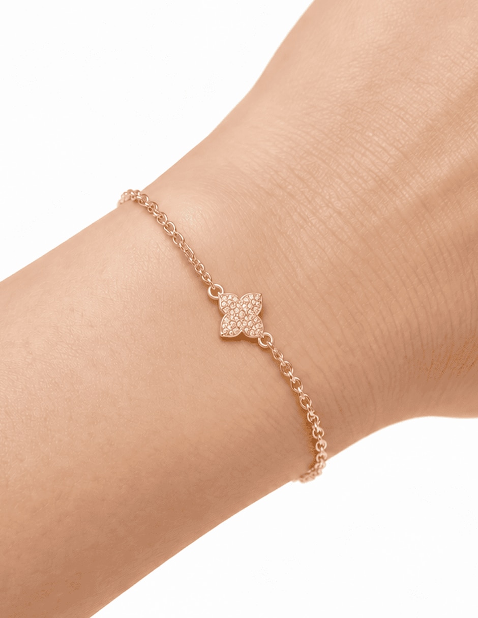 Pulsera con zirconia 14 k golden circonias 3