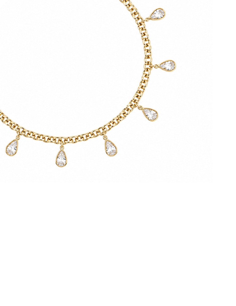 Pulsera de metal con zirconia cúbica metales charms
