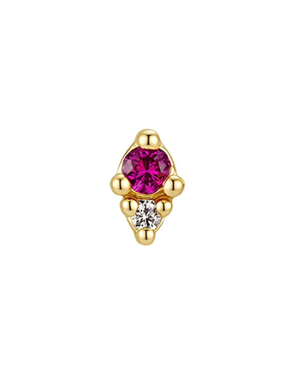 Piercing de gota golden circonias 14 k con acabado baño de oro zirconia 1