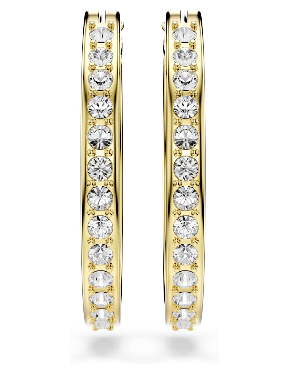 Arracadas de de metal con acabado brillante swarovski