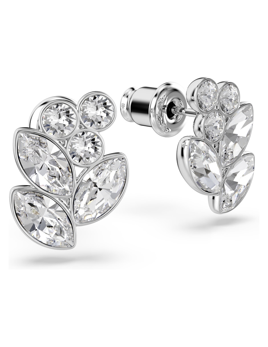 Broqueles de rodio con acabado brillante swarovski 5